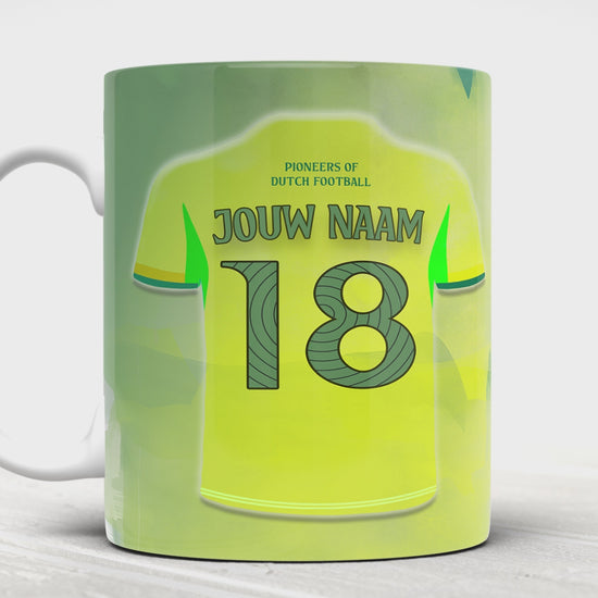 Fortuna Sittard voetbal mok met naam - Fortuna Sittard mok met personalisatie - Voetbal fan kado