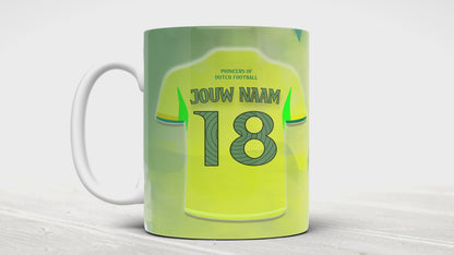 Fortuna Sittard voetbal mok met naam - Fortuna Sittard mok met personalisatie - Voetbal fan kado