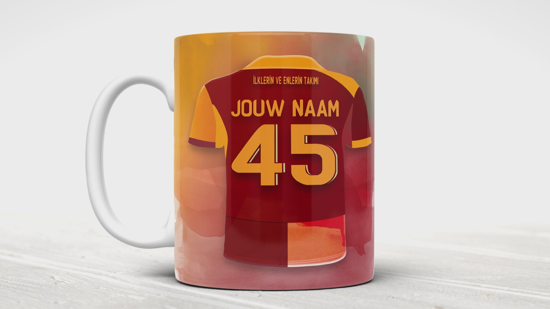 Galatasaray mok met naam - Gala mok met personalisatie - Voetbal fan cadeau