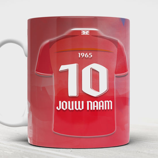 FC Twente Enschede voetbal mok met naam - Voetbal fan mok - Voetbal cadeau