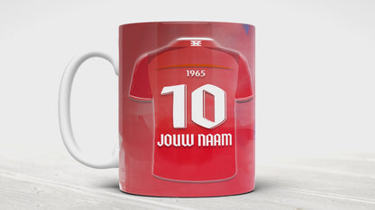 FC Twente Enschede voetbal mok met naam - Voetbal fan mok - Voetbal cadeau