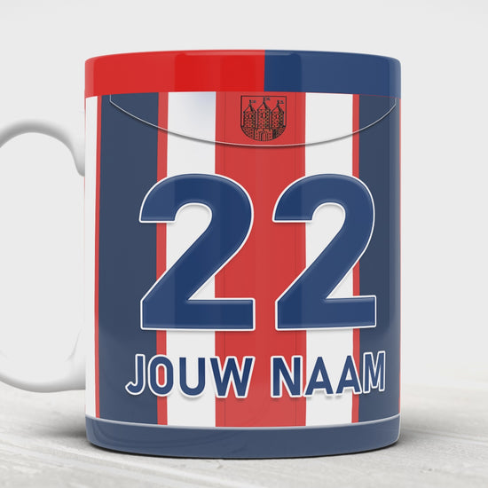 Willem 2 Tilburg Voetbal Mok Met Eigen Naam Gepersonaliseerd Voetbal Cadeau