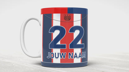 Willem 2 Tilburg Voetbal Mok Met Eigen Naam Gepersonaliseerd Voetbal Cadeau