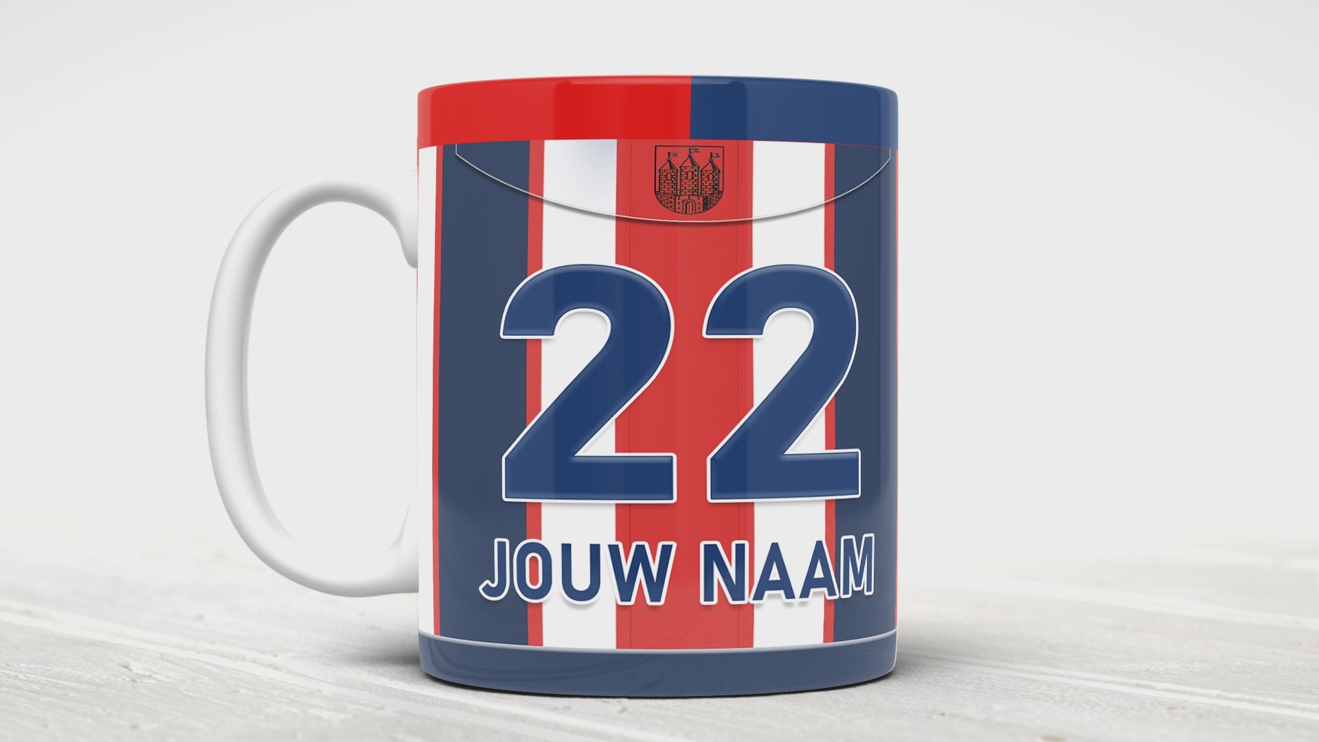 Willem 2 Tilburg Voetbal Mok Met Eigen Naam Gepersonaliseerd Voetbal Cadeau