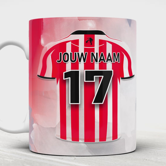 Sparta Rotterdam voetbal mok met naam - Inter Milan mok met personalisatie - Voetbal fan cadeau