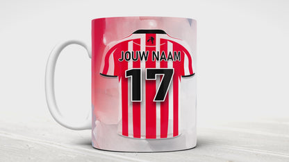 Sparta Rotterdam voetbal mok met naam - Inter Milan mok met personalisatie - Voetbal fan cadeau