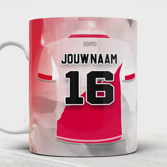 FC Utrecht voetbal mok met naam - Voetbal mok met personalisatie - Voetbal fan cadeau