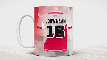 FC Utrecht voetbal mok met naam - Voetbal mok met personalisatie - Voetbal fan cadeau