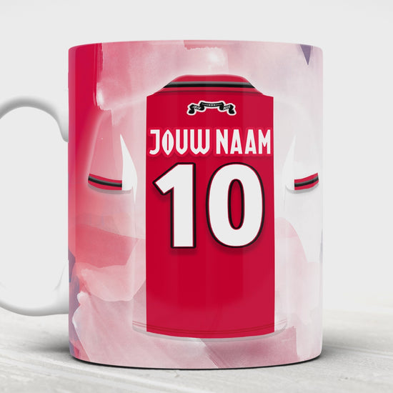 Ajax Amsterdam mok met eigen naam - Voetbal fan cadeau