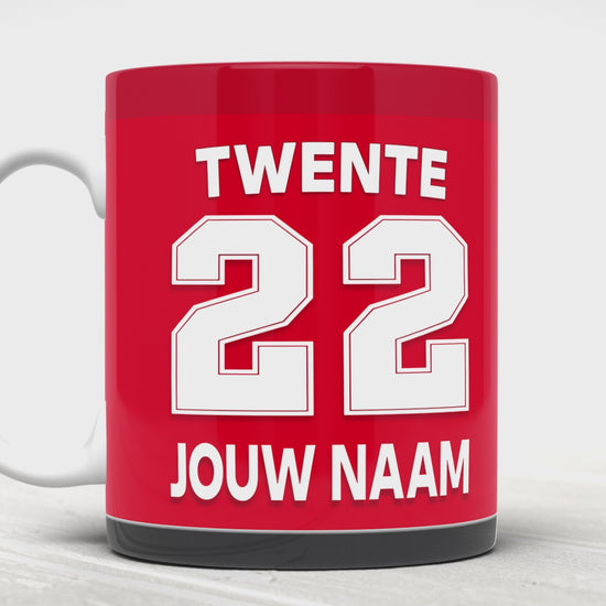 FC Twente Voetbal Mok Met Personalisatie Voetbal Cadeau