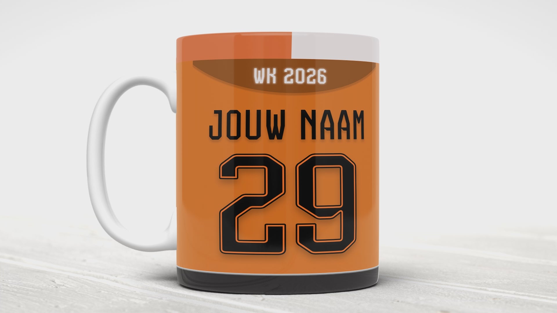 Nederlands Elftal Voetbal Mok Met Eigen Naam WK 2026 Cadeau