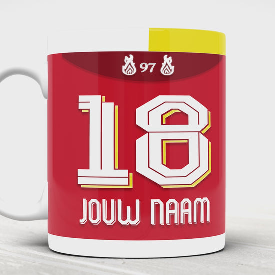 Liverpool FC Voetbal Mok Met Personalisatie Bestellen
