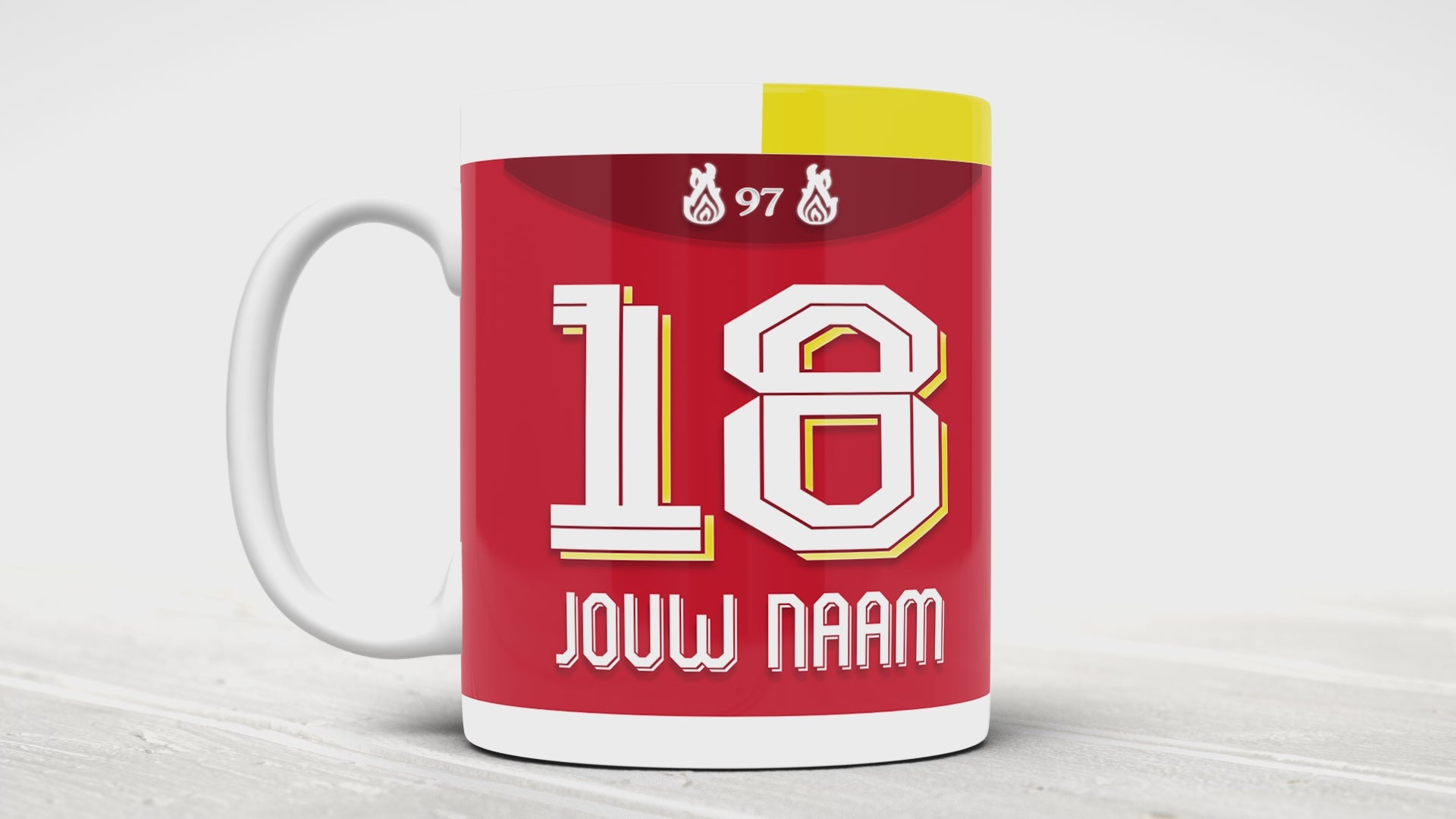 Liverpool FC Voetbal Mok Met Personalisatie Bestellen