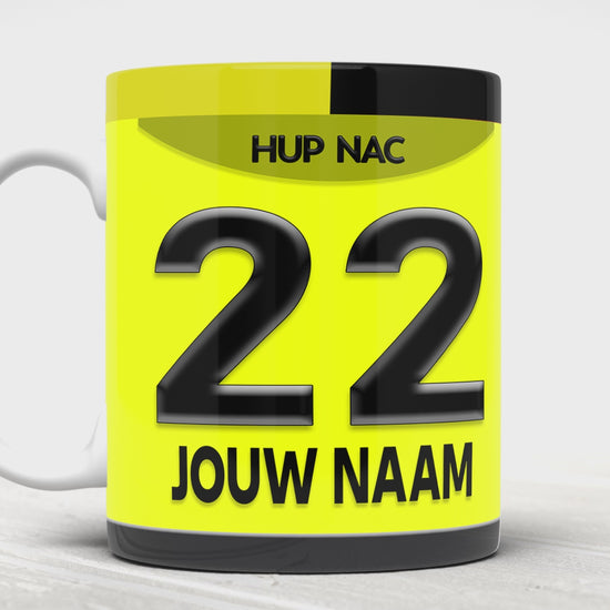 NAC Breda Voetbal Mok Met Personalisatie Cadeau Verjaardag