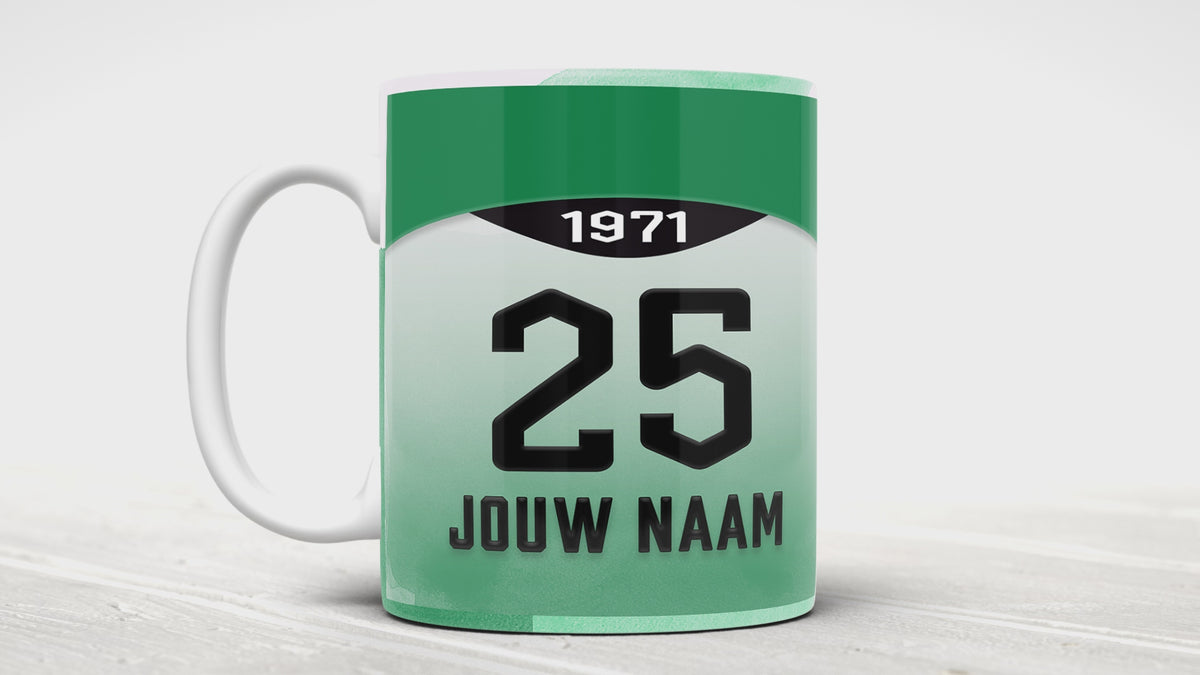 FC Groningen Mok Gepersonaliseerd Voetbal Cadeau