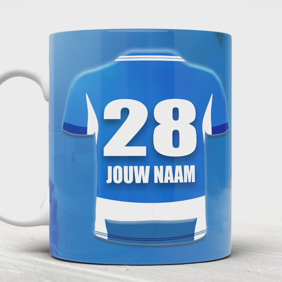PEC Zwolle voetbal mok met naam - Voetbal mok met personalisatie - Voetbal fan cadeau