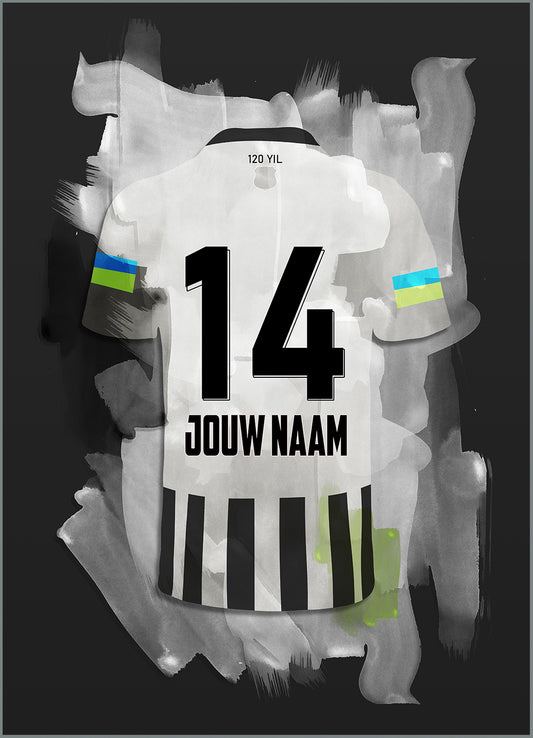 Besiktas football poster - with your own name and jersey number