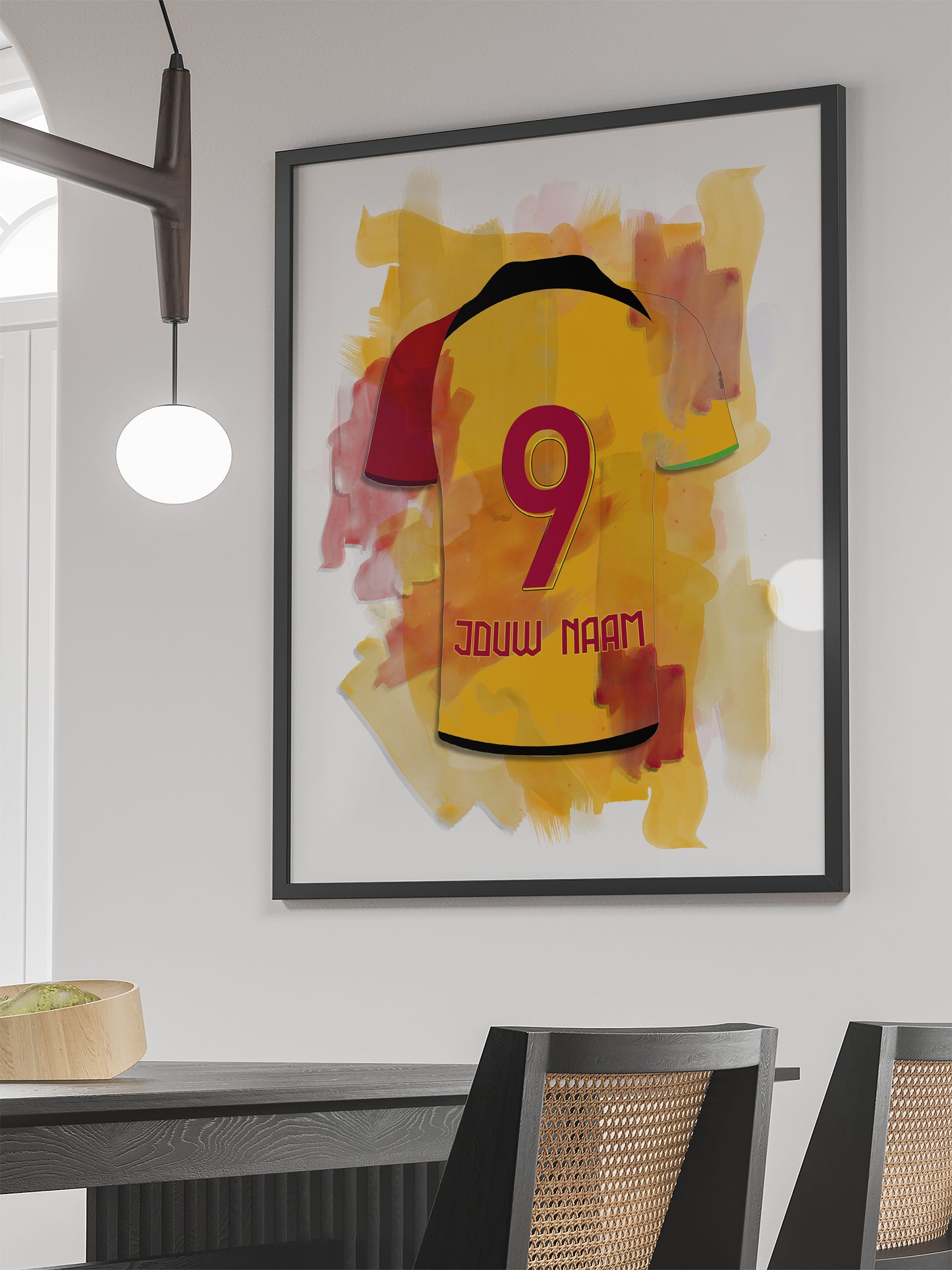 Customizable Galatasaray Football Jersey Frame Digital Printable Material  Sports Themed Wall Art Special Day Gift Soccer Poster 